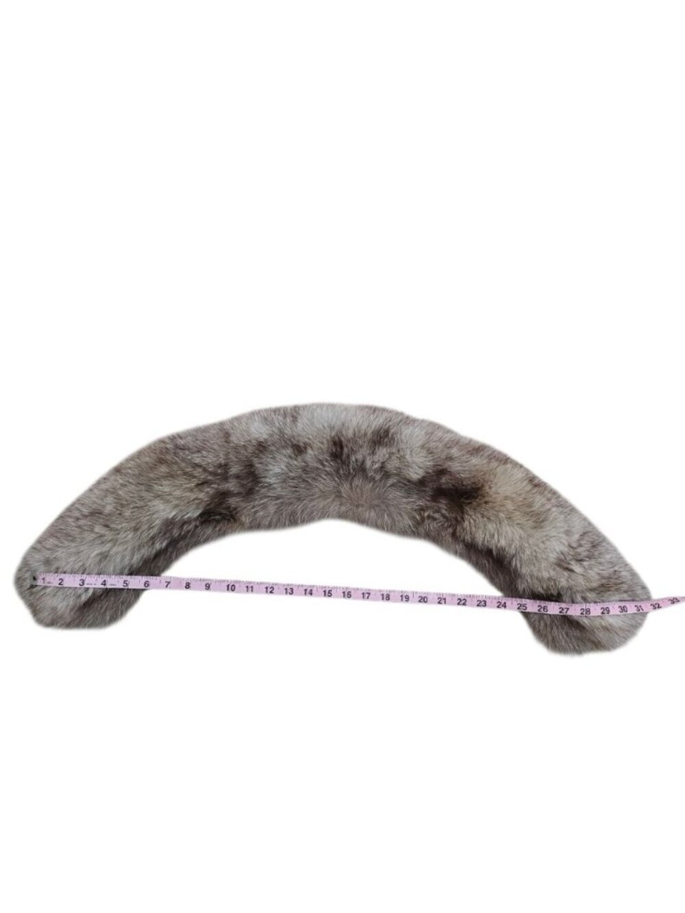 Vintage Womens 32" Collar Silver Fox Fur Stole Frost Statement Quiet Luxury Rare - Picture 4 of 7